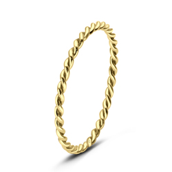 Gold Plated Rolling Silver Ring NSR-1024-GP